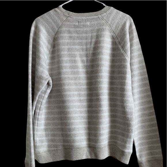Lucky Brand White Gray Stripes Top Size Large - Picture 16 of 16
